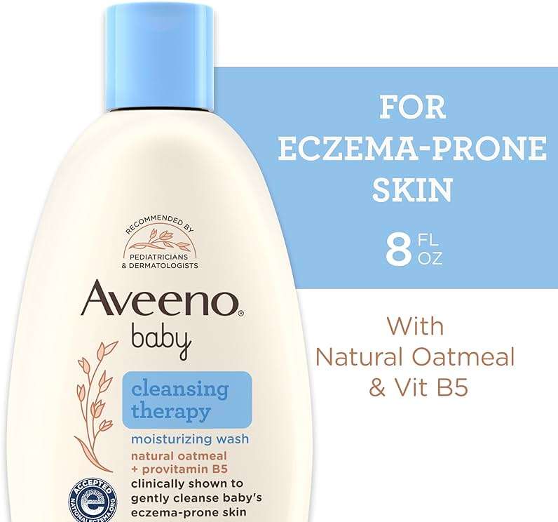 Aveeno Baby Cleansing Therapy Moisturizing Baby Body Wash with Natural Oatmeal & ProVitamin B5, Gentle Tear-Free Baby Bath Wash for Sensitive & Eczema-Prone Skin, Hypoallergenic, 8 oz - Image 2