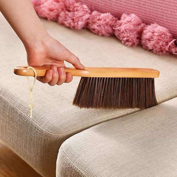 Hand Broom, Dust Brush, Horse Hair Brush with Wood Handle, Duster for Counter, Bench, Car, Furniture, Bed, Woodworking Cleaning - Image 9