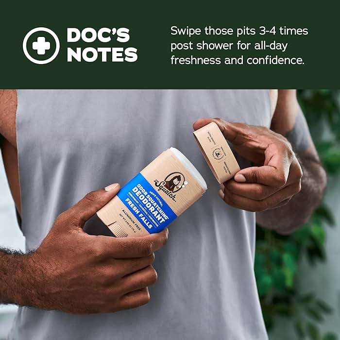 Dr. Squatch Natural Men’s Deodorant – Aluminum Free Natural Deodorant Men with Charcoal & Postbiotics for 72-Hour Odor Protection – Alpine Sage + Fresh Falls, 2.65oz Stick (2-Pack) - Image 3