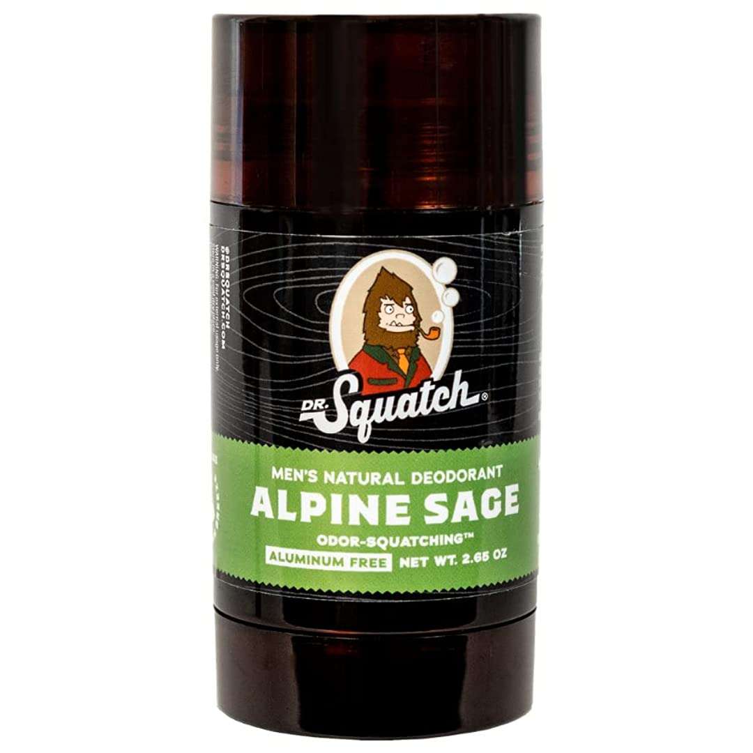 Dr. Squatch Natural Deodorant for Men – Odor-Squatching Men's Deodorant Aluminum Free - Alpine Sage 2.65 oz (1 Pack) - Image 1