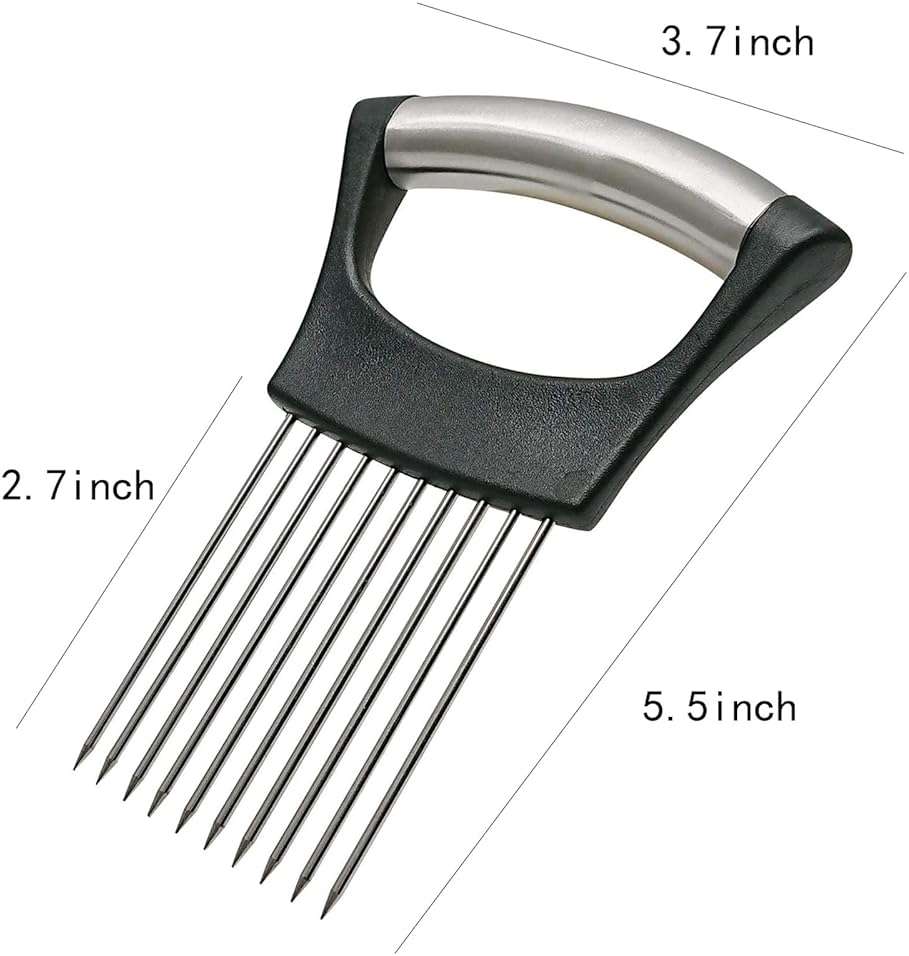 Stainless Steel Onion Holder for Slicing,Onion Slicer Holder,Onion Cutter for Slicing of Onions,Tomatoes,Avocados,Eggs and Other Vegetables,KItchen Utensils - Image 2