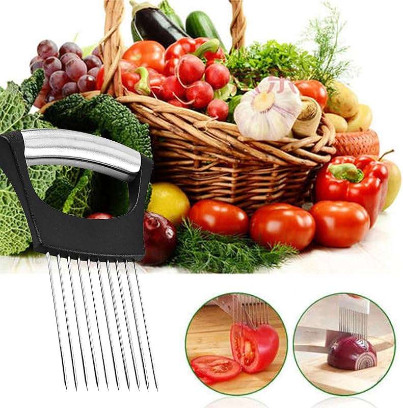 Stainless Steel Onion Holder for Slicing,Onion Slicer Holder,Onion Cutter for Slicing of Onions,Tomatoes,Avocados,Eggs and Other Vegetables,KItchen Utensils - Image 5