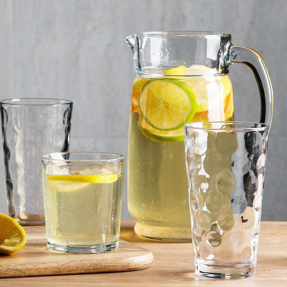 Home Essentials & Beyond Glassware Drinking Glasses Set Of 8 4 Highball (17 oz.) Kitchen Glasses | 4 (13 oz.) Rocks Glass Cups for Water, Juice and Cocktails. - Image 4