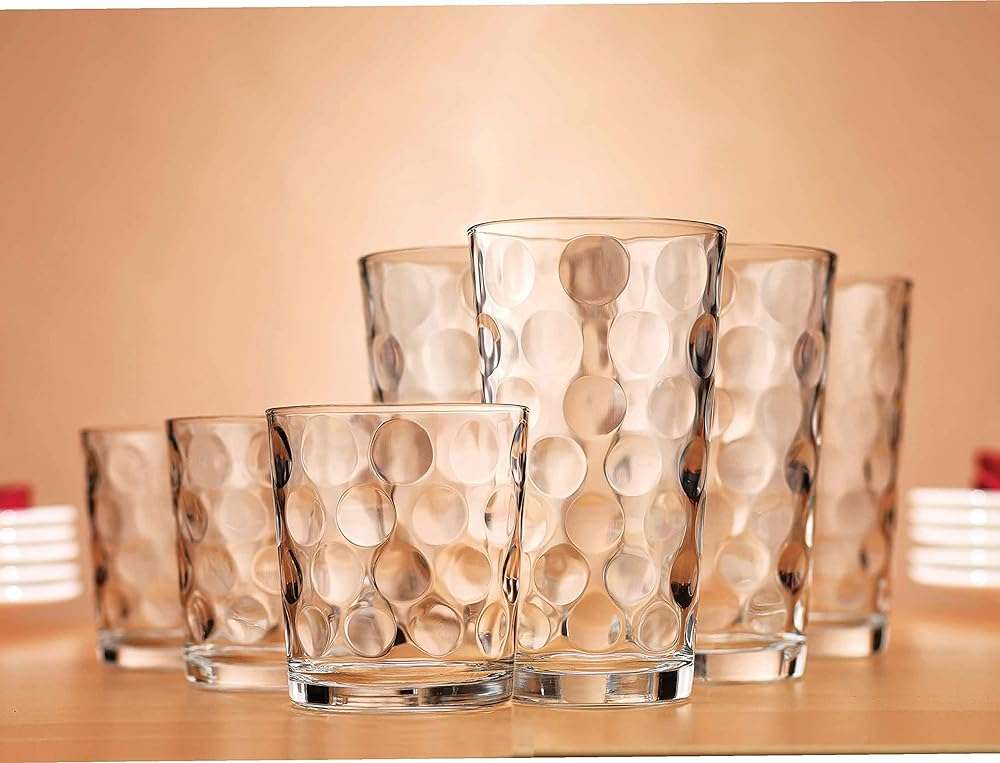 Home Essentials & Beyond Glassware Drinking Glasses Set Of 8 4 Highball (17 oz.) Kitchen Glasses | 4 (13 oz.) Rocks Glass Cups for Water, Juice and Cocktails. - Image 7