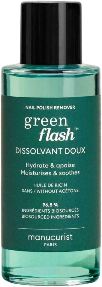 Manucurist - Green Flash Gel Nail Polish Remover - Effective Plant-Based - Acetone-Free - Floral Scent - 3.38 fl oz - Image 1