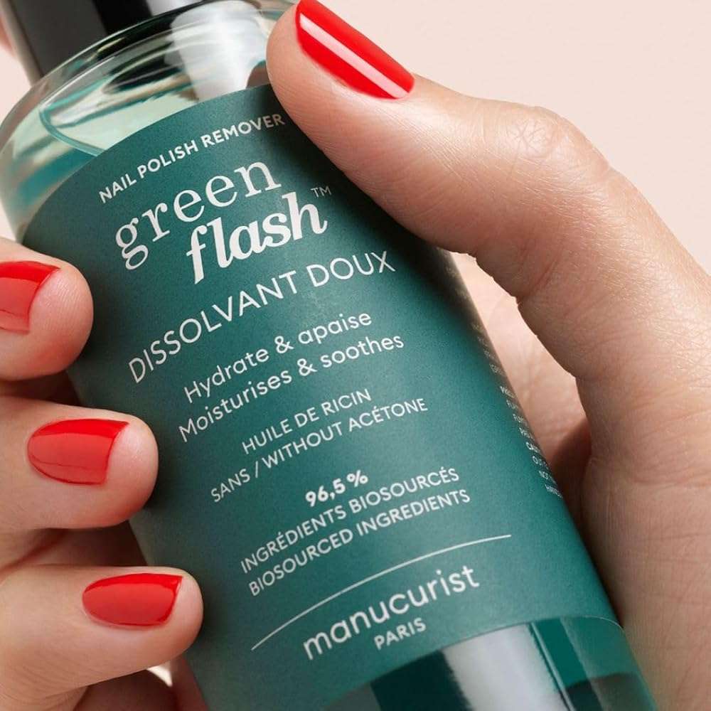 Manucurist - Green Flash Gel Nail Polish Remover - Effective Plant-Based - Acetone-Free - Floral Scent - 3.38 fl oz - Image 3