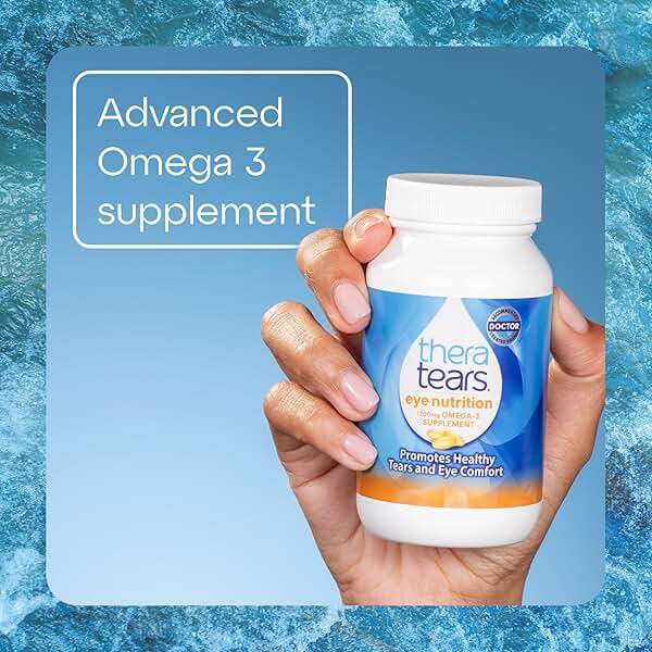 TheraTears Omega 3 Supplement for Eye Care, 1200mg Fish Oil and Organic Flaxseed Oil with Vitamin E, 180 Count - Image 4