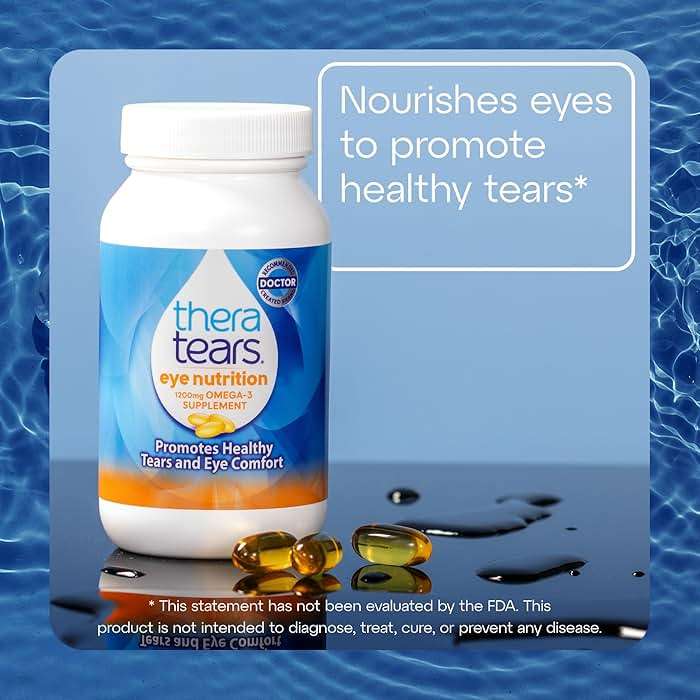 TheraTears Omega 3 Supplement for Eye Care, 1200mg Fish Oil and Organic Flaxseed Oil with Vitamin E, 180 Count - Image 5