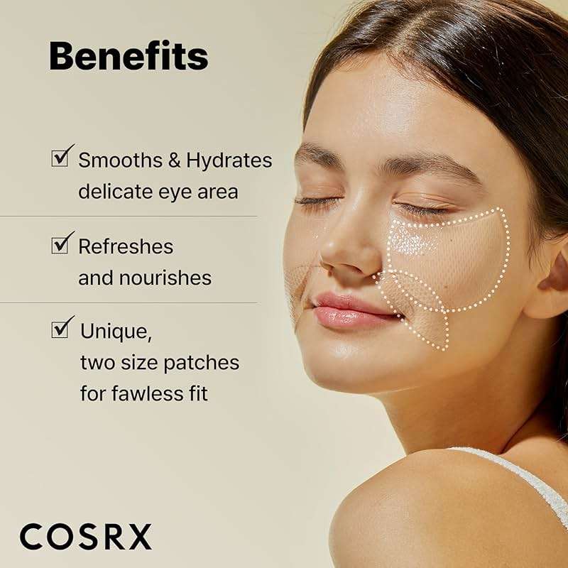 COSRX Advanced Snail Mucin Hydrogel Eye Patch for Fine Lines & Dry Under Eyes, Gel Serum Mask, Hydrating Under Eye Patches (60), Snail Eye Patches, Korean Skin Care - Image 5