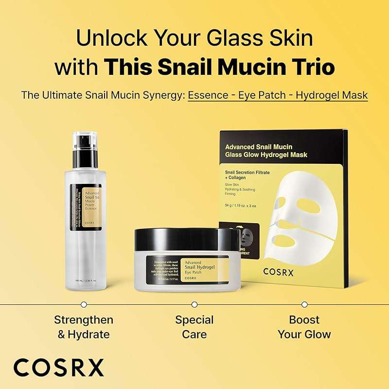 COSRX Advanced Snail Mucin Hydrogel Eye Patch for Fine Lines & Dry Under Eyes, Gel Serum Mask, Hydrating Under Eye Patches (60), Snail Eye Patches, Korean Skin Care - Image 7