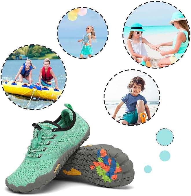 SAGUARO Kids' Barefoot Shoes Boys Girls Quick Dry Aqua Athletic Sneakers Lightweight Sport Footwear Toddler Water Shoes - Image 8