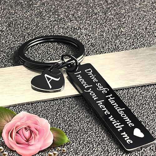 SSLBeryl Drive Safe Keychain for Him | I Need You Here With Me Keychain Anniversary Birthday Gifts for Boyfriend Husband - Image 2