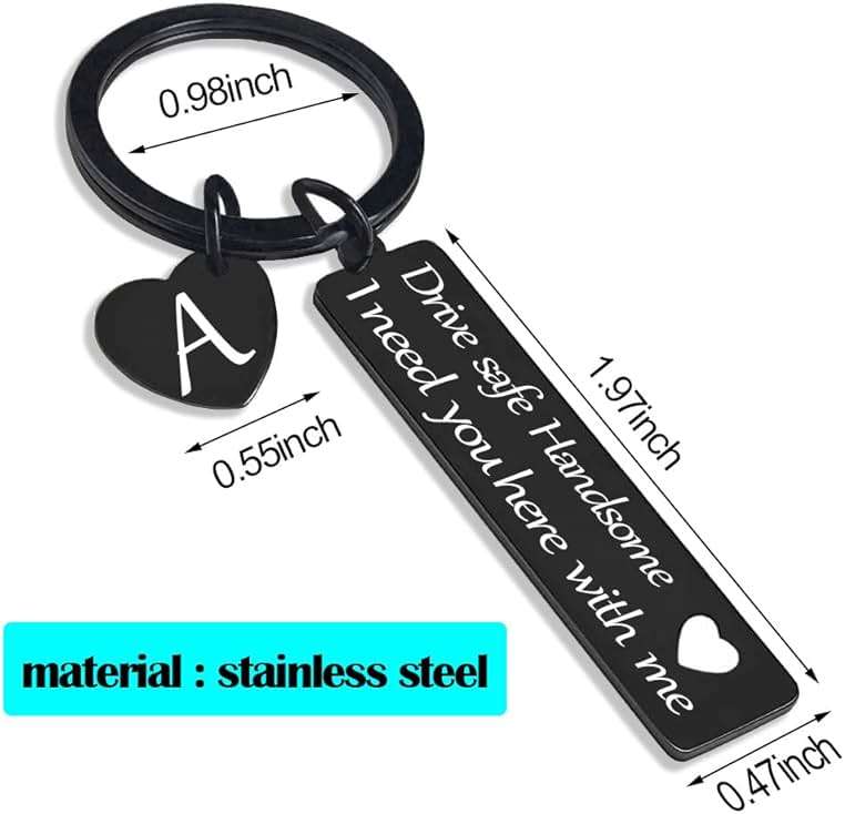 SSLBeryl Drive Safe Keychain for Him | I Need You Here With Me Keychain Anniversary Birthday Gifts for Boyfriend Husband - Image 5