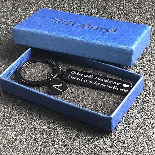 SSLBeryl Drive Safe Keychain for Him | I Need You Here With Me Keychain Anniversary Birthday Gifts for Boyfriend Husband - Image 6