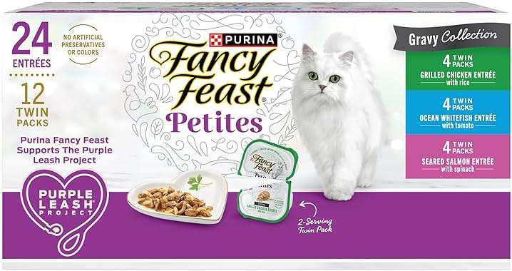 Purina Fancy Feast Gourmet Wet Cat Food Variety Pack, Petites Gravy Collection, break-apart tubs, 24 servings - (Pack of 12) 2.8 oz. Tubs - Image 1