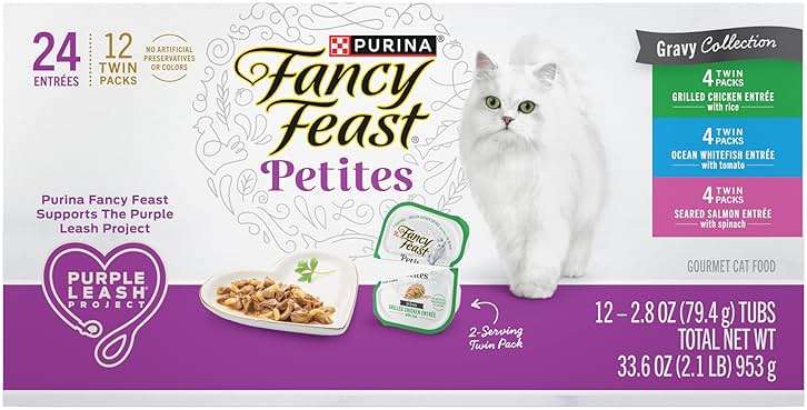 Purina Fancy Feast Gourmet Wet Cat Food Variety Pack, Petites Gravy Collection, break-apart tubs, 24 servings - (Pack of 12) 2.8 oz. Tubs - Image 10