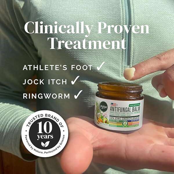 Puriya Clinically Proven Antifungal Cream for Skin Fungus, Extra-Strength Athletes Foot Cream Treatment, Jock Itch, Ringworm Treatment for Humans, Anti Fungal Itchy Skin Relief with Tea Tree Oil - Image 2