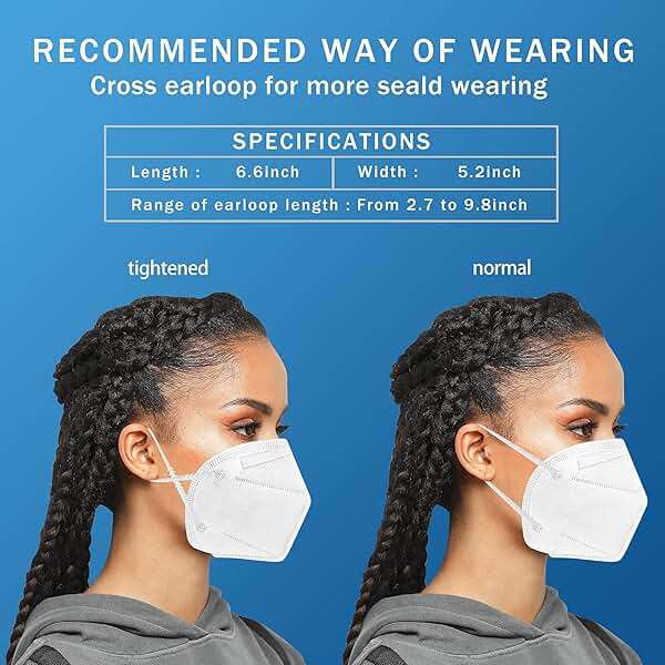 Hotodeal KN95 Face Mask 20 PCS,5 Layers Cup Dust Mask Against PM2.5 from Fire Smoke, Dust, for Men, Women, Essential Workers(White) - Image 5