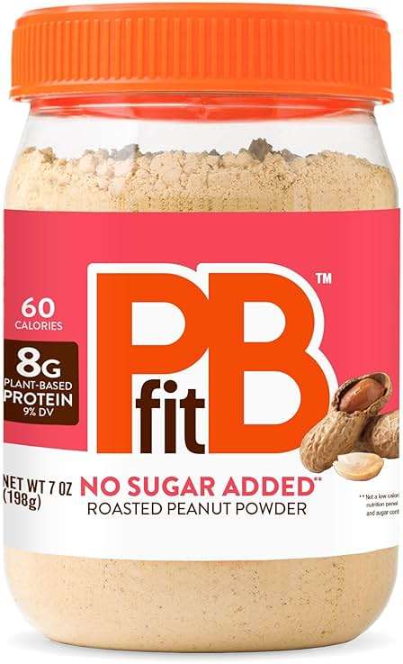 PBfit 7 Ounce No Sugar Added Peanut Butter Powder, Powdered Peanut Butter Spread from Real Roasted Peanuts, 8g Protein, Made with Allulose and Monk Fruit (Pack of 1) - Image 1