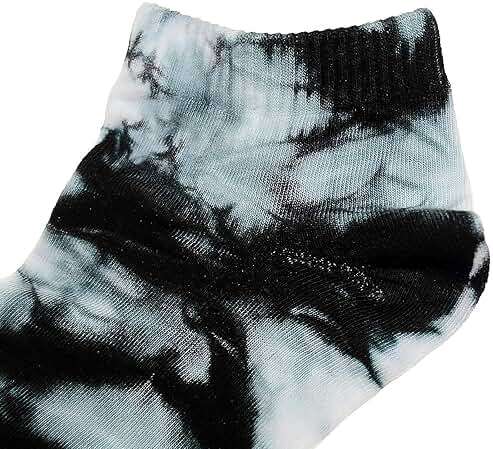 Manimepe 5 Pairs Women's Cotton Tie Dye Ankle Socks - Low Cut Novelty No Show Socks - Image 7
