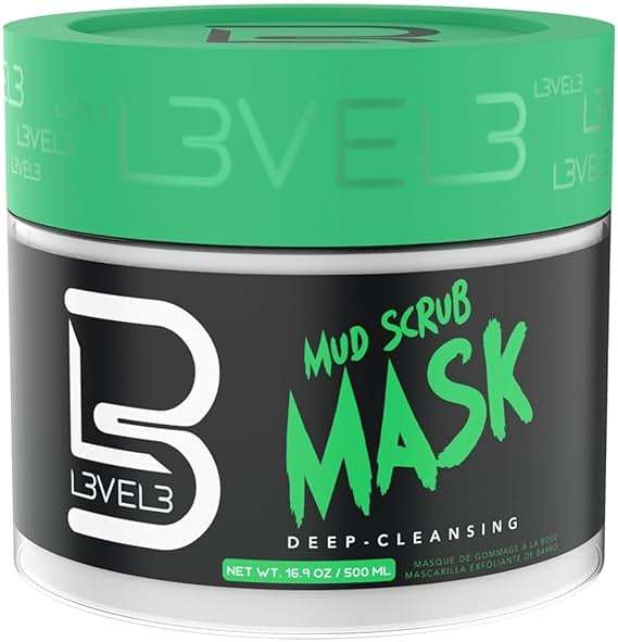 L3 Mud Facial Scrub - Reduces Acne - Gentle and Effective Exfoliation - Reduces Clogged Pores - Image 1