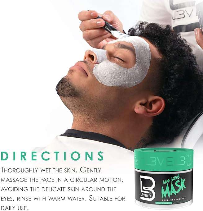 L3 Mud Facial Scrub - Reduces Acne - Gentle and Effective Exfoliation - Reduces Clogged Pores - Image 2