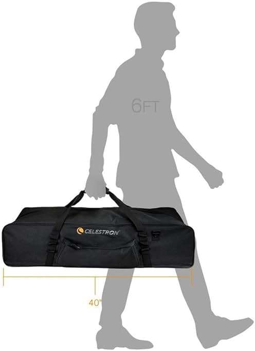 Celestron 94025 40” Full Kit Telescope Bag – Storage & Carry Case for Telescope, Mount, Tripod and Accessories with Configurable Padded Internal Walls and Bonus Accessory Bag, Black - Image 8
