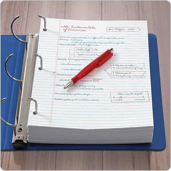 Oxford Filler Paper, 8 x 10-1/2 Inch Wide Ruled Paper, 3 Hole Punch, Loose Leaf Notebook Paper for 3 Ring Binders, 500 sheets (62330), white - Image 2