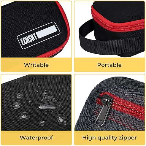 ECHSRT Large Pencil Case, Aesthetic Pen Pouch with Big Capacity, Minimalist Portable Stationery Bag with Handle for Office Organizer Aesthetic Pencil Cases - Image 6