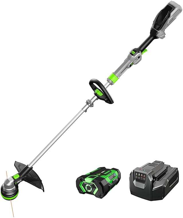 EGO Power+ String Trimmer, Battery Powered, 15" Trimmer for Weeds and Grass with POWERLOAD, Telescopic Aluminum Shaft, Includes 56V 2.5Ah Battery and Charger - ST1511T - Image 1