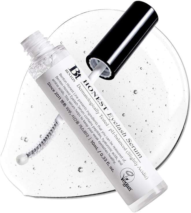 BENTON HONEST Eyelash Serum - Korean Skin Care Lash Serum with Hyaluronic Acid & Peptides | Eyelash & Eyebrow Growth Serum (0.33 fl oz) - Image 1