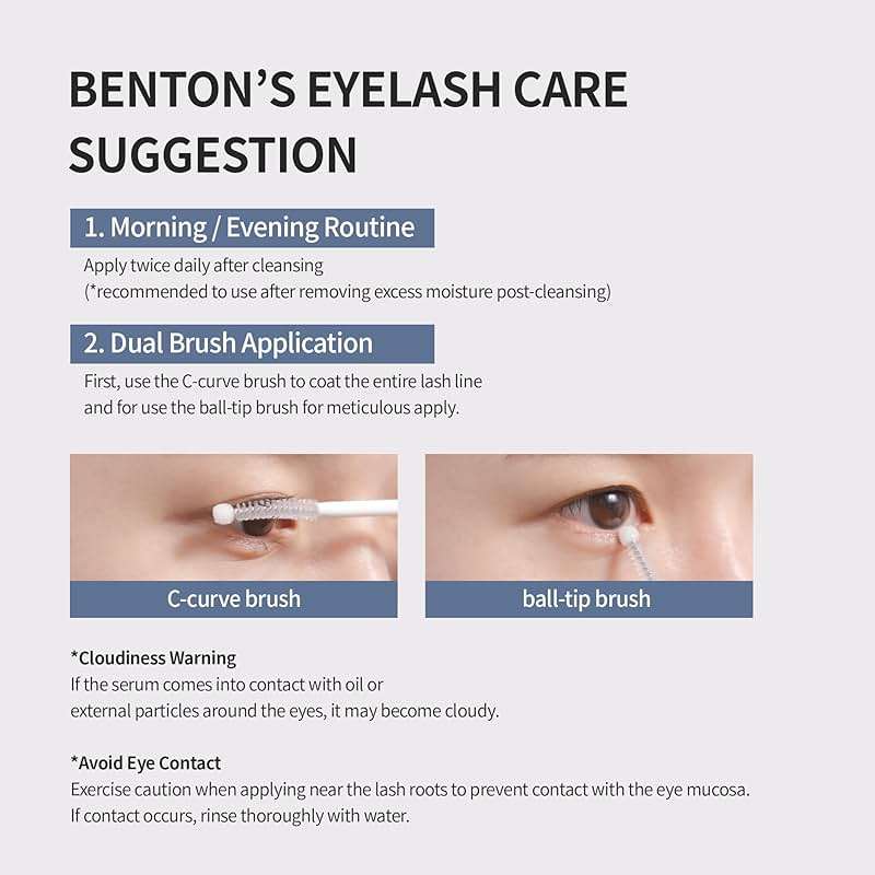 BENTON HONEST Eyelash Serum - Korean Skin Care Lash Serum with Hyaluronic Acid & Peptides | Eyelash & Eyebrow Growth Serum (0.33 fl oz) - Image 6