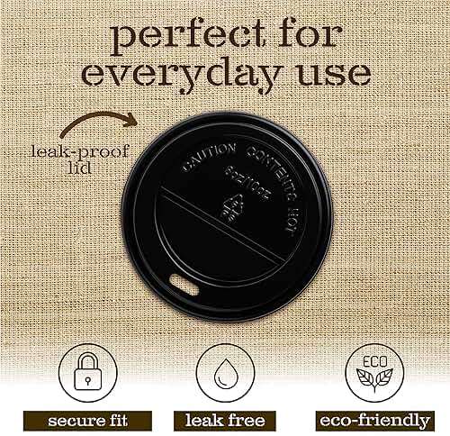ELEGANT DISPOSABLES [200 PACK LIDS] Lids For 8 oz oz Paper Hot Cups - Coffee Cup for Espresso, Cold, or Hot Drinks, Tea, Coffee, Hot choclate - Image 4