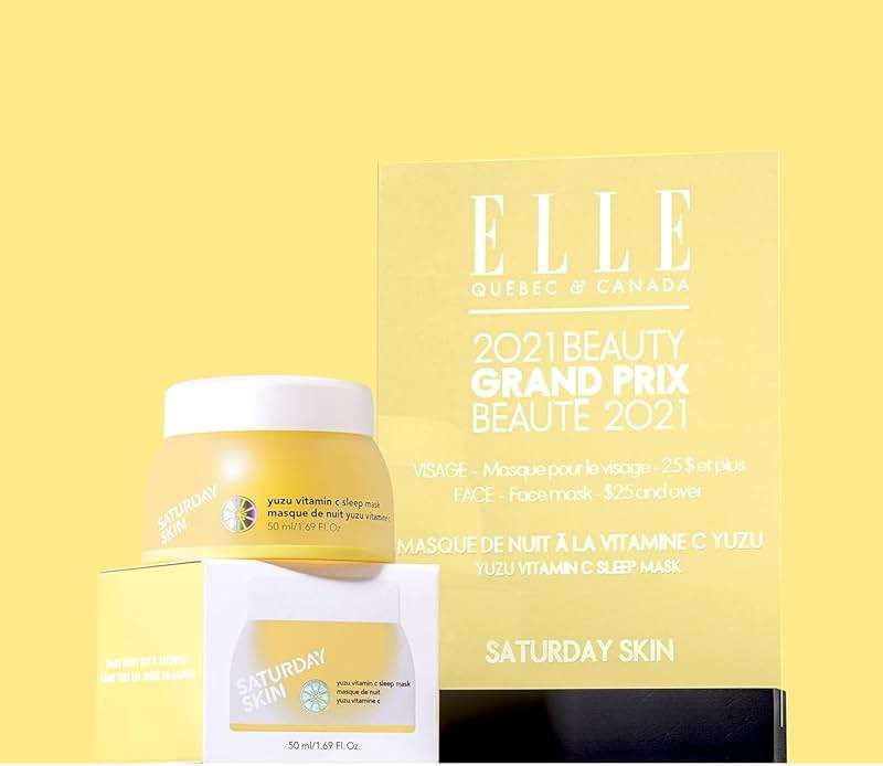 Saturday Skin Yuzu Vitamin C Overnight Sleep Mask Regenerist Retinol Ultra Rich Face Moisturizer Cream Smooth Skin and Reduce Wrinkles Ideal for All Skin Types - Image 7