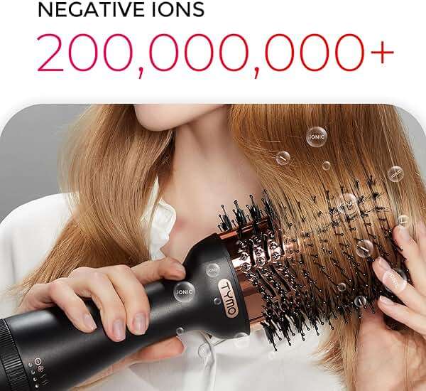 TYMO Hair Dryer Brush Blow Dryer Brush in One, 4 in 1 Ionic Hairdryer and Styler Volumizer with Oval Titanium Barrel, Hot Air Straightener for Smooth Frizz-Free Blowout, Gold, 2.85 Inch - Image 3