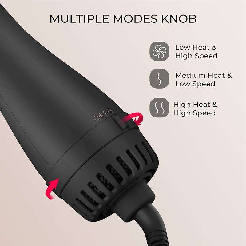 TYMO Hair Dryer Brush Blow Dryer Brush in One, 4 in 1 Ionic Hairdryer and Styler Volumizer with Oval Titanium Barrel, Hot Air Straightener for Smooth Frizz-Free Blowout, Gold, 2.85 Inch - Image 6