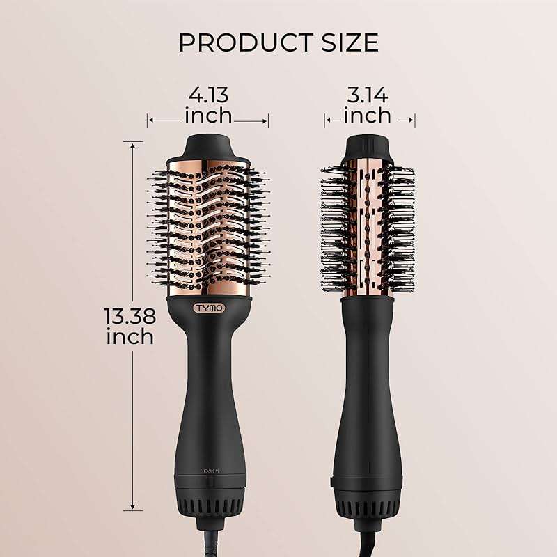 TYMO Hair Dryer Brush Blow Dryer Brush in One, 4 in 1 Ionic Hairdryer and Styler Volumizer with Oval Titanium Barrel, Hot Air Straightener for Smooth Frizz-Free Blowout, Gold, 2.85 Inch - Image 8