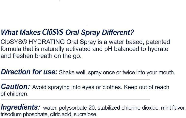 CloSYS Oral Breath Spray, Sugar Free Mouth Spray for Bad Breath, pH Balanced Mint Flavored 0.31oz (3 Count) - Image 3