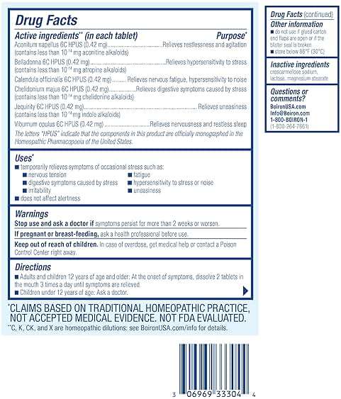 Boiron StressCalm Tablets for Relief of Stress, Anxiousness, Nervousness, Irritability, and Fatigue - 60 Count - Image 11