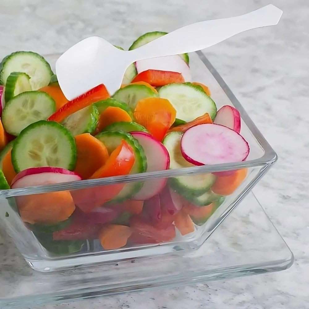Elegant White Serving Spoon (1 Pc) - Durable & Comfortable Grip Handle, Perfect for Any Dish - Image 4