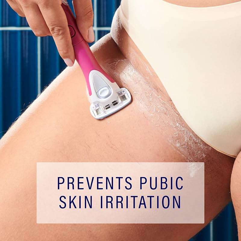 Schick Hydro Silk TrimStyle Razor with Bikini Trimmer for Women | 2-in-1 Bikini Razor for Women and Womens Trimmer for Pubic Hair, Includes 1 Waterproof Handle, 3 Refills & 1 AAA Battery - Image 9