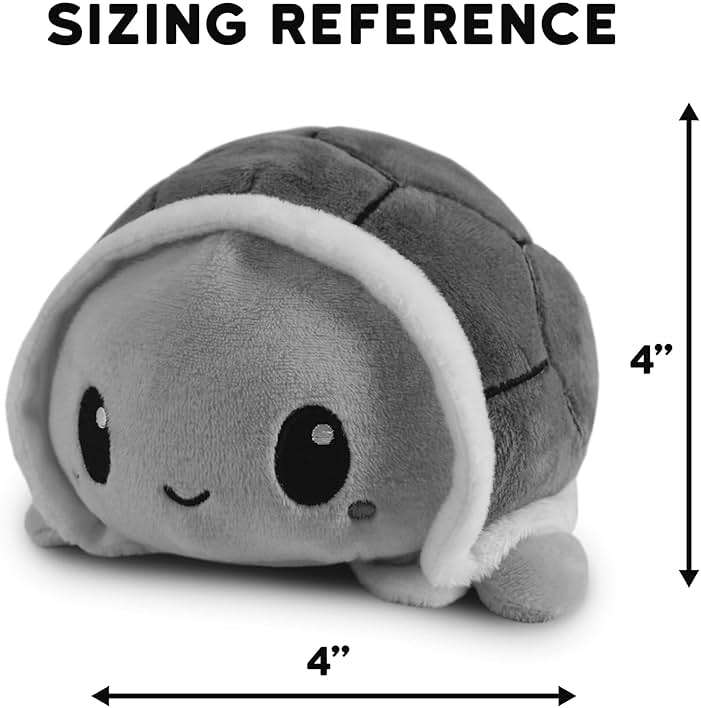 TeeTurtle Reversible Turtle Plushie 4-Inch Green Two-Sided Flip Plush Toy with Embroidered Details - Cute Mini Collectible Plush for Kids, Teens, and Adults - Image 3