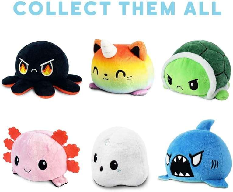 TeeTurtle Reversible Turtle Plushie 4-Inch Green Two-Sided Flip Plush Toy with Embroidered Details - Cute Mini Collectible Plush for Kids, Teens, and Adults - Image 5