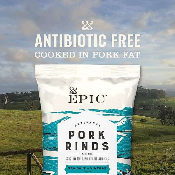 EPIC Sea Salt and Vinegar Pork Rinds, Keto Friendly, Protein Snacks, 2.5 oz - Image 4