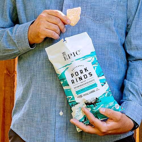 EPIC Sea Salt and Vinegar Pork Rinds, Keto Friendly, Protein Snacks, 2.5 oz - Image 5