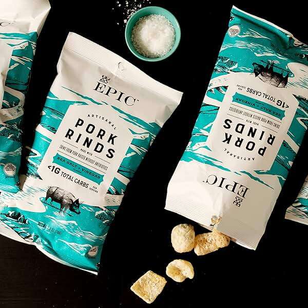 EPIC Sea Salt and Vinegar Pork Rinds, Keto Friendly, Protein Snacks, 2.5 oz - Image 6