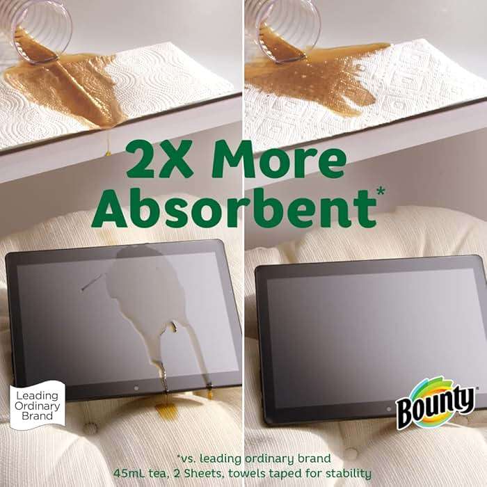 Bounty Full Sheet Paper Towels, White, 6 Double Rolls = 12 Regular Rolls - Image 6