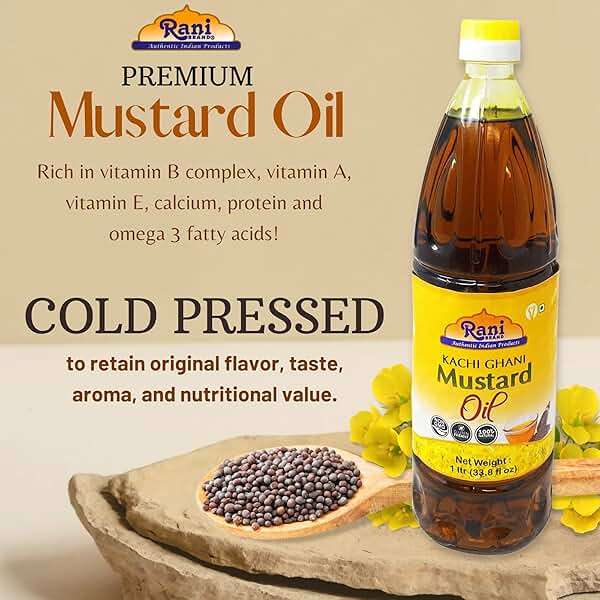 Rani Mustard Oil (Kachi Ghani) 6.76 Ounce (200ml) NON-GMO | Gluten Free | Vegan | 100% Natural | Kosher - Image 9