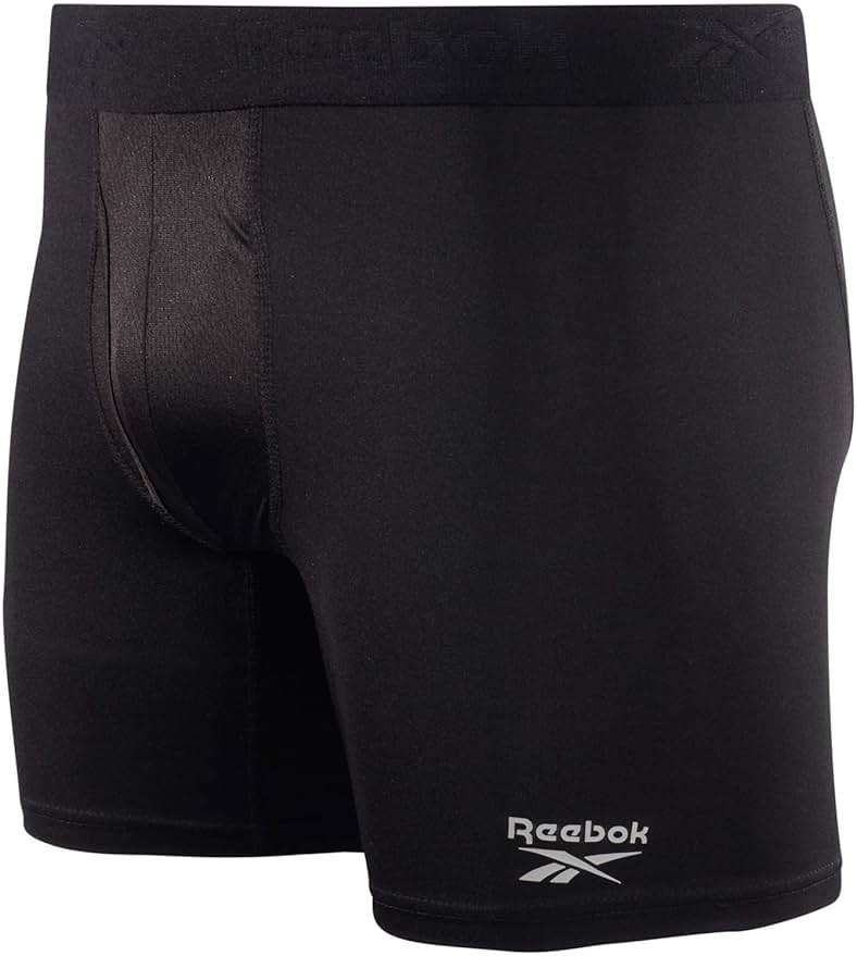 Reebok Mens Boxer Briefs - 4 Pack Stretch Performance Boxers for Men with Functional Fly, 6" Inseam Mens Underwear Boxers - Image 4