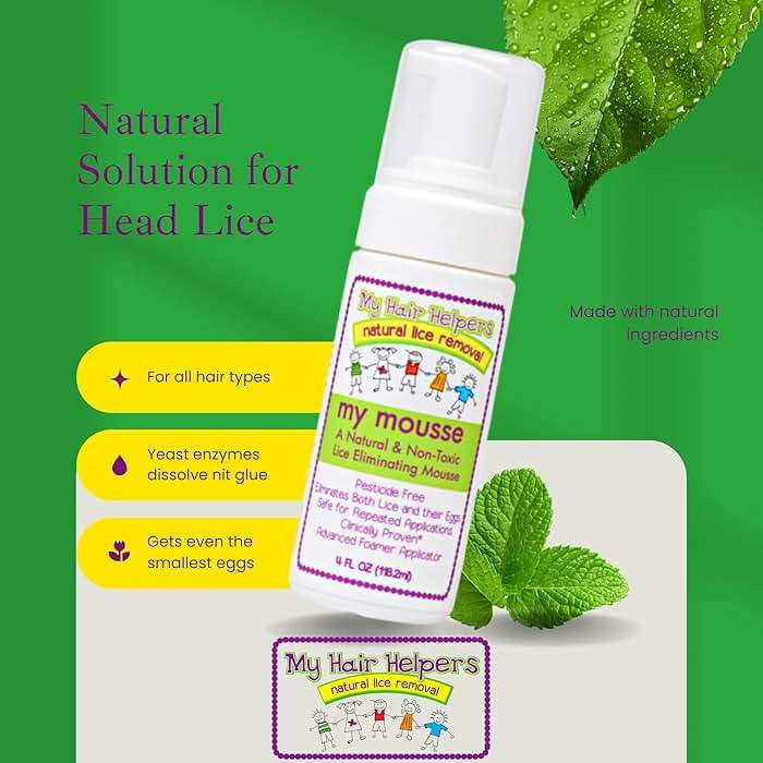 My Hair Helpers Natural Enzymes for Head Lice - Mousse Naturally Dissolves Nit Glue - Unscented Lice Removal Works on 1-2 Children, 4 fl Ounces - Image 5